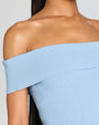 RETROFETE | Erica Knit Dress | Metallic Powder Blue