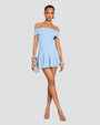RETROFETE | Erica Knit Dress | Metallic Powder Blue