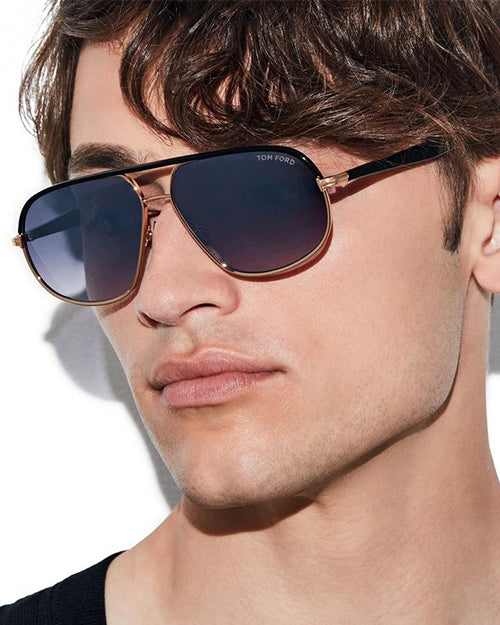 tom ford goggle sunglasses TOM FORD Maxwell Pilot-frame Sunglasses