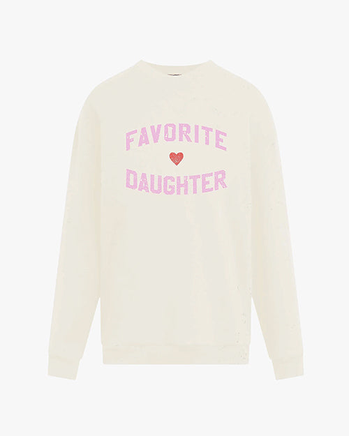 FAVORITE DAUGHTER | Favorite Daughter Heart Logo Sweatshirt | Gardenia