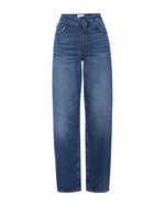 FRAME | Angled Zipper Long Barrel Jeans | Pearl District