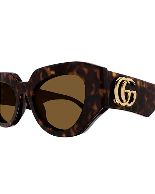GUCCI | GG Logo Woman Sunglasses | Havana