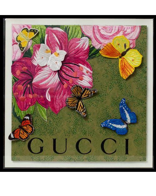 STEPHEN WILSON STUDIO | Gucci Floral Corner Pink Rose | 12x12