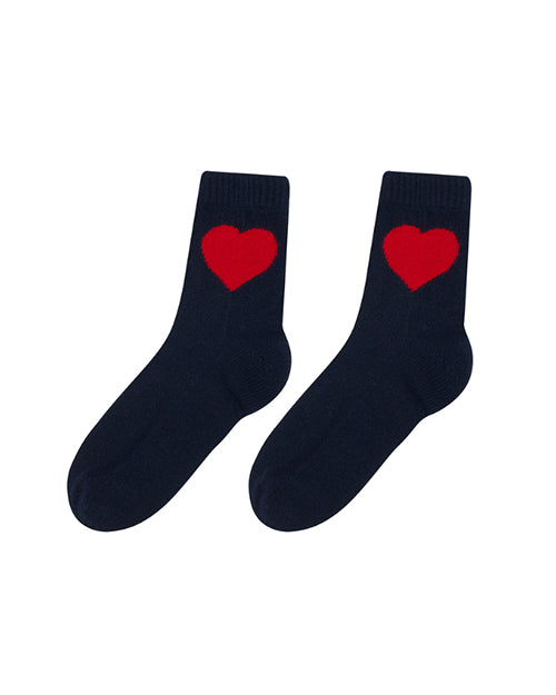 JUMPER 1234 | Heart Socks | Navy & Red