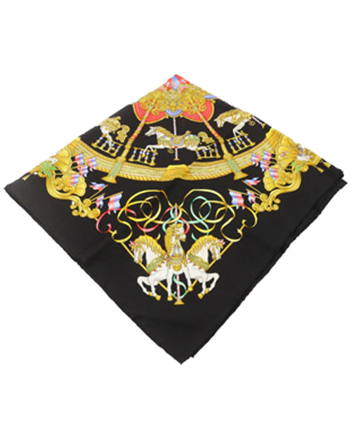 HERMÈS | Carre Silk Scarf 90 | Black