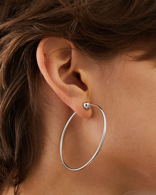 JENNY BIRD | Icon Medium Hoop Earrings | Silver