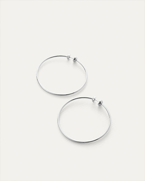 JENNY BIRD | Icon Medium Hoop Earrings | Silver