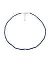 SUZANNE KALAN | Infinite Beaded Rondelle Necklace | Dark Blue & White Gold & Diamond