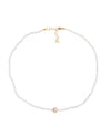 SUZANNE KALAN | Infinite Beaded Rondelle Necklace | White Pearl & Gold