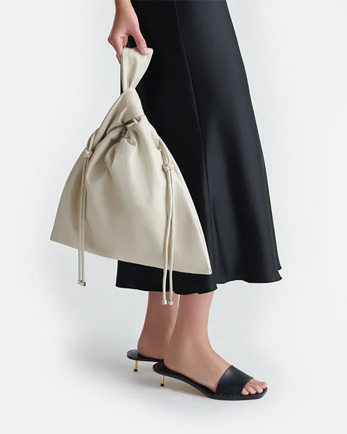 NANUSHKA | Jen Drawstring Bag | White