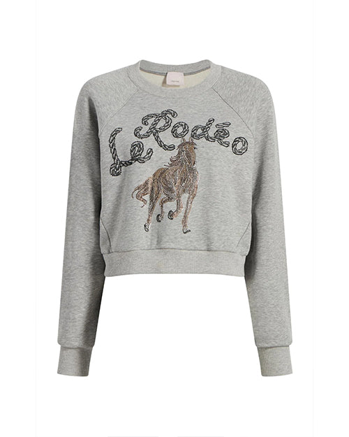 CINQ A SEPT | Le Rodeo Jennifer Pullover | Heather Grey