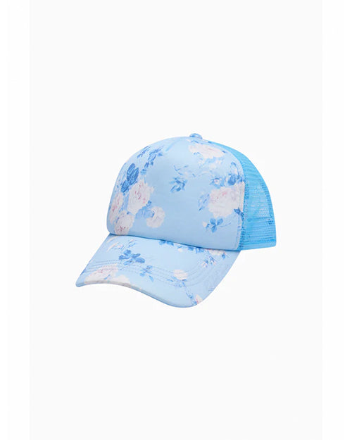 LoveShackFancy Joni Trucker Hat Whisper Blue – 29 North