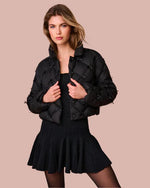 LoveShackFancy | Kasey Quilted Bow-Embellished Jacket | Black