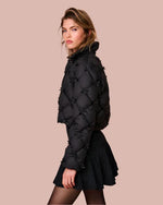 LoveShackFancy | Kasey Quilted Bow-Embellished Jacket | Black