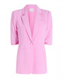 CINQ A SEPT | Short Sleeve Khloe Blazer | Magenta Mist