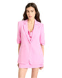 CINQ A SEPT | Short Sleeve Khloe Blazer | Magenta Mist
