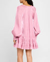 CINQ A SEPT | Lise Long-Sleeve Satin Mini Dress | Mauve Orchid