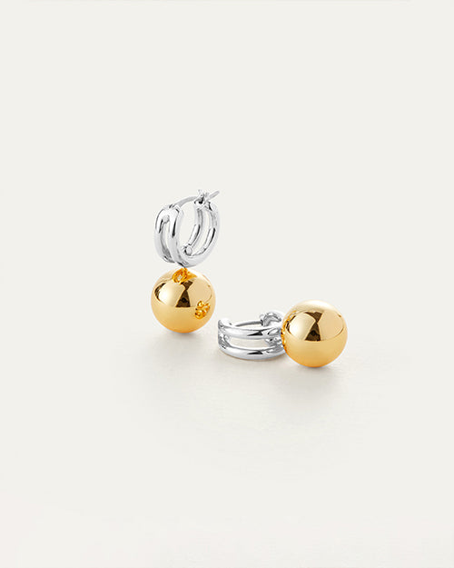 JENNY BIRD | Lyra Huggie Earrings | Gold & Silver