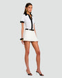 RETROFETE | Lyric knit Top | Optic White & Metallic Black