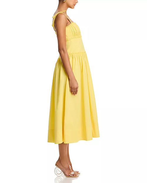 Cinq à Sept Women's Maslow Pleated Midi-Dress - Yolk