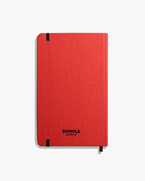 SHINOLA | Medium Hard Linen Journal | Red