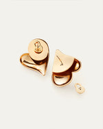 JENNY BIRD | Mega Art Heart Button Earrings | Gold