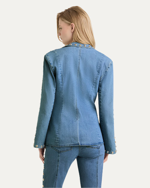 CINQ A SEPT | Studded Milly Jacket | Blue Haze