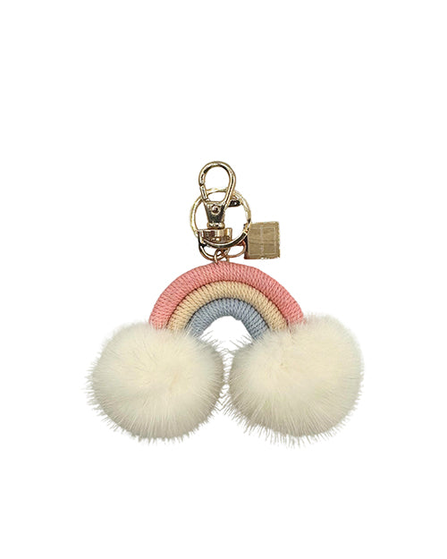 LINDA RICHARDS | Mink Rainbow Keychain | Multi