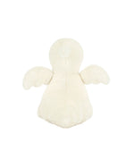 White plush ghost toy with a round featureless head, conical body, and two wings on its back.