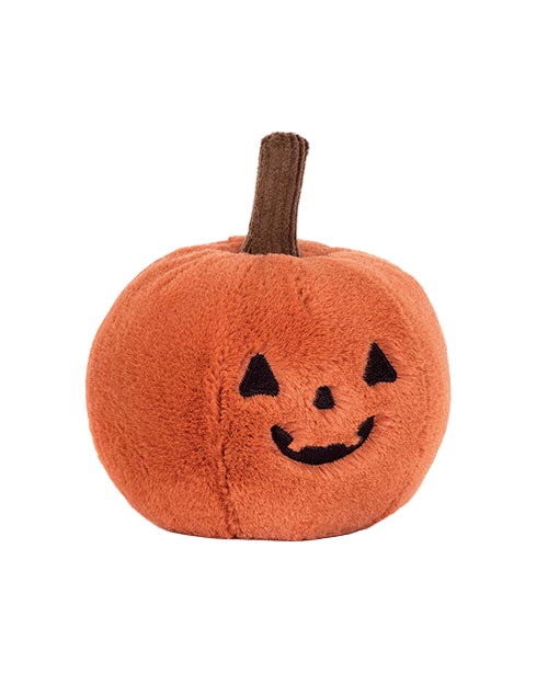 Round orange object resembling a pumpkin.
