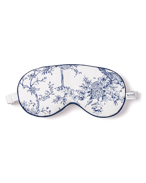 PETITE PLUME | Timeless Toile Sleep Mask  | Blue & White