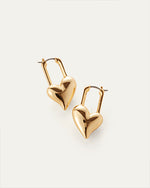 JENNY BIRD | Padlock Heart Earrings | Gold