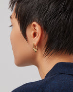 JENNY BIRD | Padlock Heart Huggie Earrings | Gold