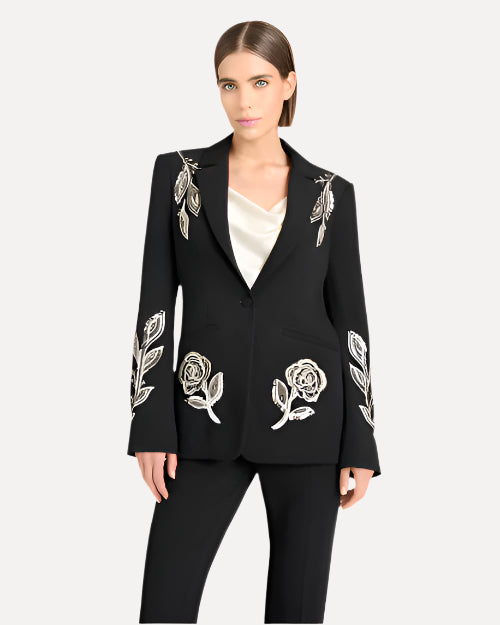 CINQ A SEPT | Metal Paisley Karlie Blazer | Black
