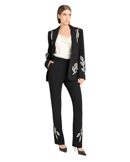CINQ A SEPT | Metal Paisley Kerry Pant | Black
