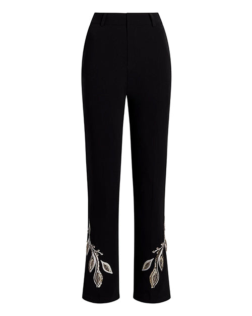 CINQ A SEPT | Metal Paisley Kerry Pant | Black