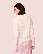 LoveShackFancy | Parson Alpaca-Blend Ribbon Pullover Sweater | Icy Blush