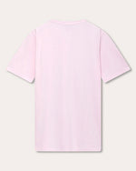 Back view of a light pink t-shirt  short sleeves