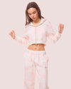 LoveShackFancy | Pierra Cotton Cropped Bow Hoodie | Pastry Pink