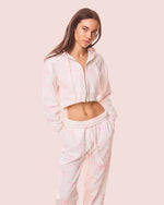 LoveShackFancy | Pierra Cotton Cropped Bow Hoodie | Pastry Pink