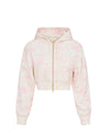 LoveShackFancy | Pierra Cotton Cropped Bow Hoodie | Pastry Pink