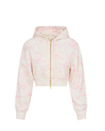 LoveShackFancy | Pierra Cotton Cropped Bow Hoodie | Pastry Pink