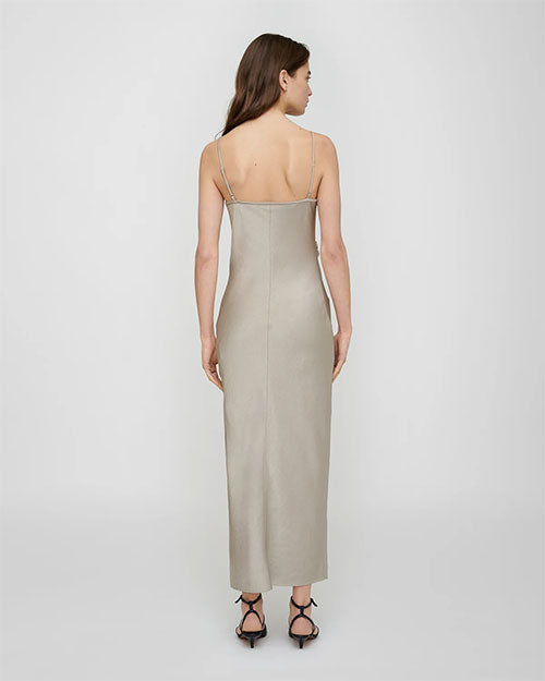 NANUSHKA | Rachana Crisp Satin Dress | Silver