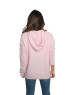 ROMI BASHA | Rhinestone Cashmere Hoodie | Pink