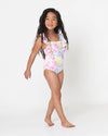 SHADE CRITTERS | Girls Ruffle Sleeve One Piece | Floral Eyelet