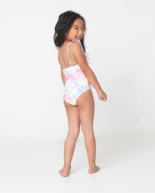 SHADE CRITTERS | Girls Ruffle Sleeve One Piece | Floral Eyelet