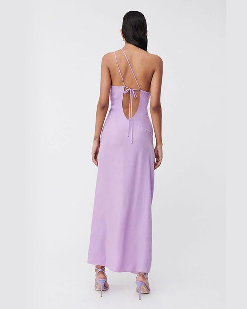 SUBOO | Andy Asymmetric Ruched Dress | Lavender
