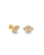 Lash Evil Eye Stud Earrings on a white background.