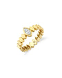 Marquise Eye Ring on white background