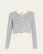 CINQ A SEPT | Striped Romina Cardigan | Ivory Multi